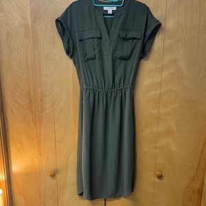 Madison Olive Midi Dress